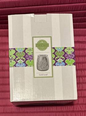 50564 Scentsy Warmer Inch Gold Leaf 6.25 Inches Tall New In Box Retired