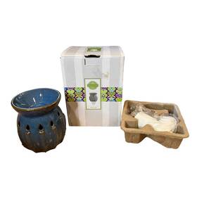 50677 Scentsy Menorah Hanukkah Mini Wax Warmer Blue New Open Box Read