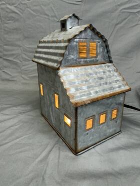 52640 Scentsy Country Galvanized Steel Barn Farmhouse Wax Warmer Used And Works