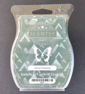 55203 Scentsy Wax Bar Melts Gone Camping Scent 3.2 Fl Oz Retired New In Package