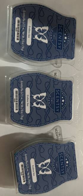 55209 Scentsy Endless Sea Wax Bar Melt 3.2 Fl Oz Retired New 3 Full Bars