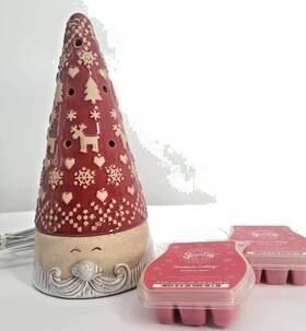 56284 Scentsy Nordic Santa Retired Full Size With 2 Wax Melts No Bulb Needed St. Nick