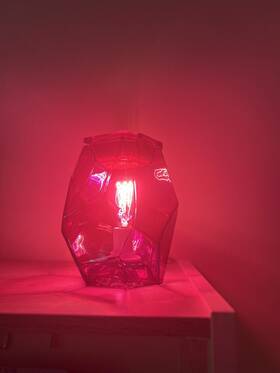 62051 Scentsy Pink Topaz Warmer Full Size With Base Dish And Bulb New