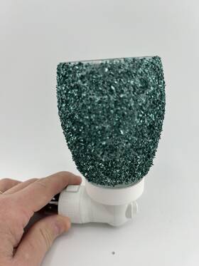 62651 Scentsy Glitter Teal Plug-in Nightlight Wax Mini Warmer