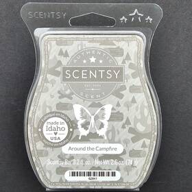 62841 Scentsy Wax Bar Melts Around The Campfire Scent 3.2 Fl Oz Retired New