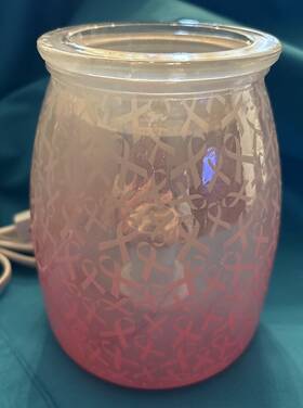 63712 Scentsy Nib Hope Strength And Love Pink Ribbon Breast Cancer Awareness Wax Warmer