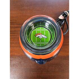 64758 Scentsy Denver Broncos Wax Warmer Nfl Football Navy Orange Excellent