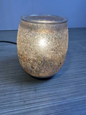 69190 Scentsy Model Crackle Glass Wax Warmer Lamp 120v 20w Tested And Working