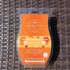 72015 Scentsy Partial 17 Oz Vanilla Cinnamon Maple Wax Brick Home Fragrance