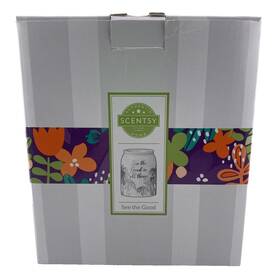 77090 Scentsy See The Good In All Things Wax Warmer Floral White With Silver Daisy New