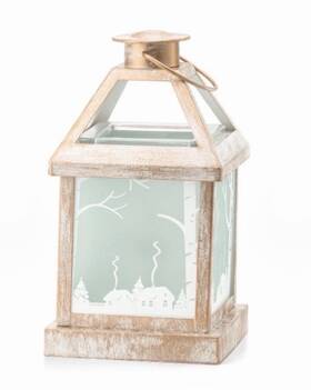 79139 Scentsy Nib New Winter Retreat Warmer Vintage Inspired Lantern Scene