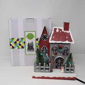 86608 Scentsy Christmas House Snowed In Wax Warmer Metal Model