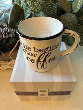 89490 Scentsy But First Coffee Life Begins After Warmer New 4.5 Inch T