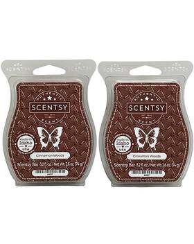 94657 Scentsy Wax Bars Cinnamon Woods Discontinued 2 Pack Ships With Icepack New