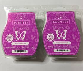 99141 Scentsy Lot Of 2 Prickly Pear Flair Wax Bars 3.2fl. Oz Each