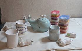 Hg47 Scentsy Whale Candle Wax Warmer Ocean Blue Ceramic Aromatherapy Electric