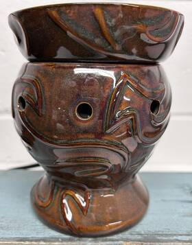 Po14 Scentsy Apollo Warmer Poseidon Olympus Collection Retired Green Brown Complete