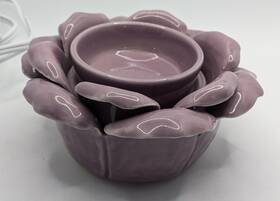 Sce-31612 Scentsy Retired Purple Petal Flower Wax Warmer Electric