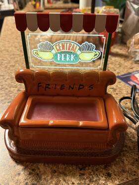 Sce-83684p24 Scentsy Friends Central Perk Electric Ceramic Wax Warmer Orange Aromatherapy