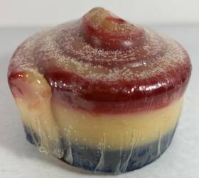 Scentual Candles Inc. 831288000433 Original Old Glory Bun Candle 2.5 Inch X 3.75 Food Cinnamon Roll Shaped - America
