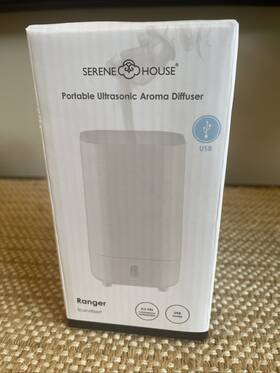 171201001 Serene House Portable Ultrasonic Aroma Diffuser/usb Power. White