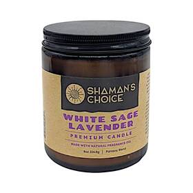 Shamans Choice 653559582628 Wood Wick Candle 8oz White Sage Lavender