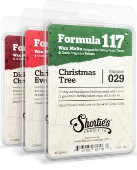 42006 Shorties Candle Company Formula 117 Dickens Christmas Eve And Tree Scented Wax Melts Variet