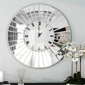 Us-mc062 Shyfoy Mirrored Wall Clocks 24 Inch Decorative Large Clock For Decor Overs