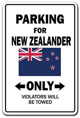 Signmission 026312538031 Parking For New Zealander Only National Pride Sign Indoor/outdoor Funny H