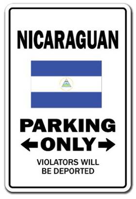 Signmission 703205341885 Nicaraguan Parking Aluminum Sign Indoor/outdoor Funny Home D Cor For Gara