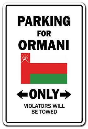 Signmission 703205342554 Parking For Ormani Only Aluminum Sign Oman Flag National Pride Love Indoor/