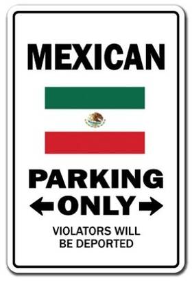 Signmission 703205356179 Mexican Parking Aluminum Sign Indoor/outdoor Funny Home D Cor For Garages
