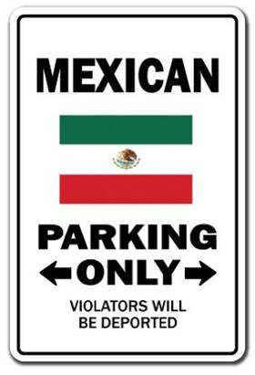 Signmission 703205370939 Mexican Parking Aluminum Sign Indoor/outdoor Funny Home D Cor For Garages