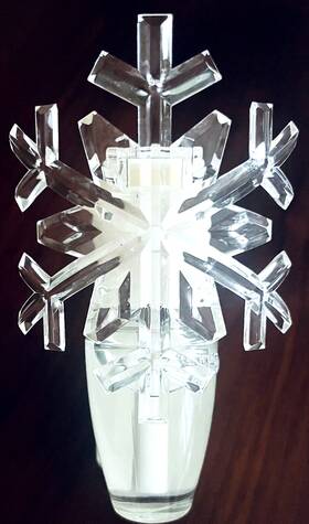 Slatkin 667525642353 Clear Snowflake Wallflower Diffuser Plug In Bath And Body Works Unlit