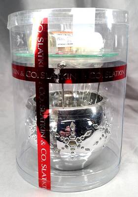 Slatkin & Co. 637293199731 And Bath Body Works Glow Fragrance Oil Warmer Glass Bowl With 2 Oils