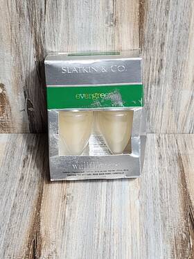 Slatkin & Co. 637293205432 Bath And Body Works Wallflowers Refill Evergreen Home Fragrance 2 Pack Bulbs
