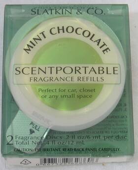 Slatkin & Co. 667528628606 And Scentportable Mint Chocolate Refill Disk