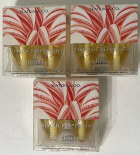 Slatkin & Co. 667529093083 And Bath Body Works Wallflower Refill 3 X 2-packs Twisted Peppermint
