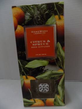 Slatkin & Co. 810071779978 Homeworx Citrus And Spruce Reed Diffuser 4 Fl Oz Harry Nos Htf
