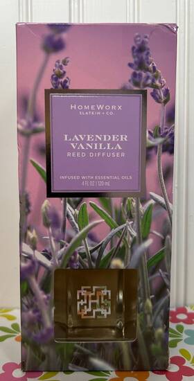 Slatkin & Co. 840413604798 Homeworx - Lavender Vanilla Reed Diffuser Sealed