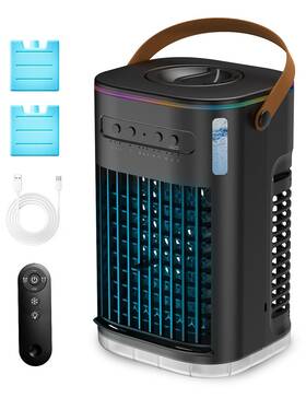 2ice Slkdrft Tf06 3-in-1 Portable Air Conditioners Personal Cooler With Packs And 1.2l Wat