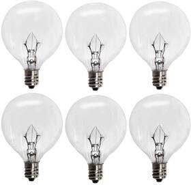 Esh-lb-05 Smart Eagle Tech 6 Pack Wax Warmer Bulbs G50 25 Watt For Full Size Scentsy Warmers G16.5 Gl