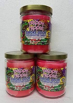 Smoke Odor Exterminator 734366037874 13 Oz Jar Candle Trippy Hippie 3 Set Of Thr