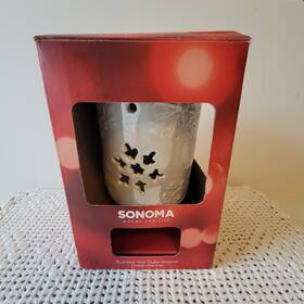 Sonoma 74sngws09 Scented Wax Warmer Wall Plug In Winter Snowflake White Ceramic With Box