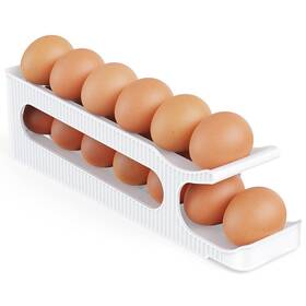 Xb-a045-47 Sotfamily Egg Holder For Fridge 2 Tiers Auto Rolling Storage Organizer Refrige
