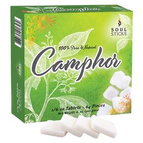 Soul Sticks 671065929799 Natural Camphor Blocks - 300 Gram 64 For Aromatherapy Odor Elimi