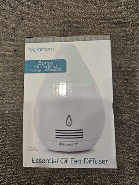 S03866 Sparoom Essential Oil Fan Diffuser Bonus 5ml Orange Color Lights New In Box