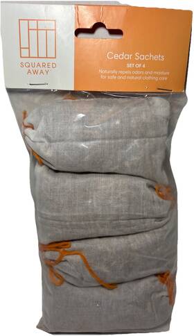 Sa20-4521-clt Squared Away 4 Pk Small Cedar Sachets Repels Odor And Moisture New Shpsn 24 Hrs
