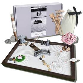 Z-001 Srayw Zen Garden Kit For Desk Decor. 11x7.5ftft Beautiful Japanese Mini Me