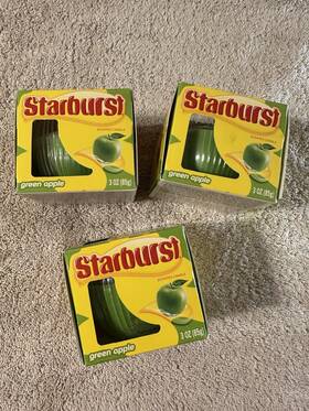 Starburst 047223473877 Green Apple Candles 3 Pack Oz Jars Sweet Fruity Aroma New